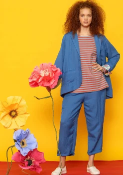 Outlet Gudrun Sjödén Hose „Margit“ aus Leinen/Modal-Gewebe vanille-bedruckt