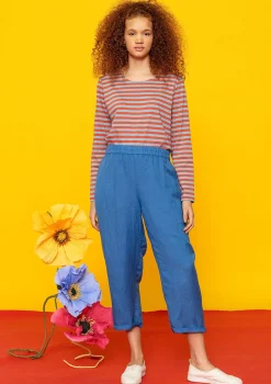 Cheap Gudrun Sjödén Hose „Margit“ aus Leinen/Modal-Gewebe papageienrot