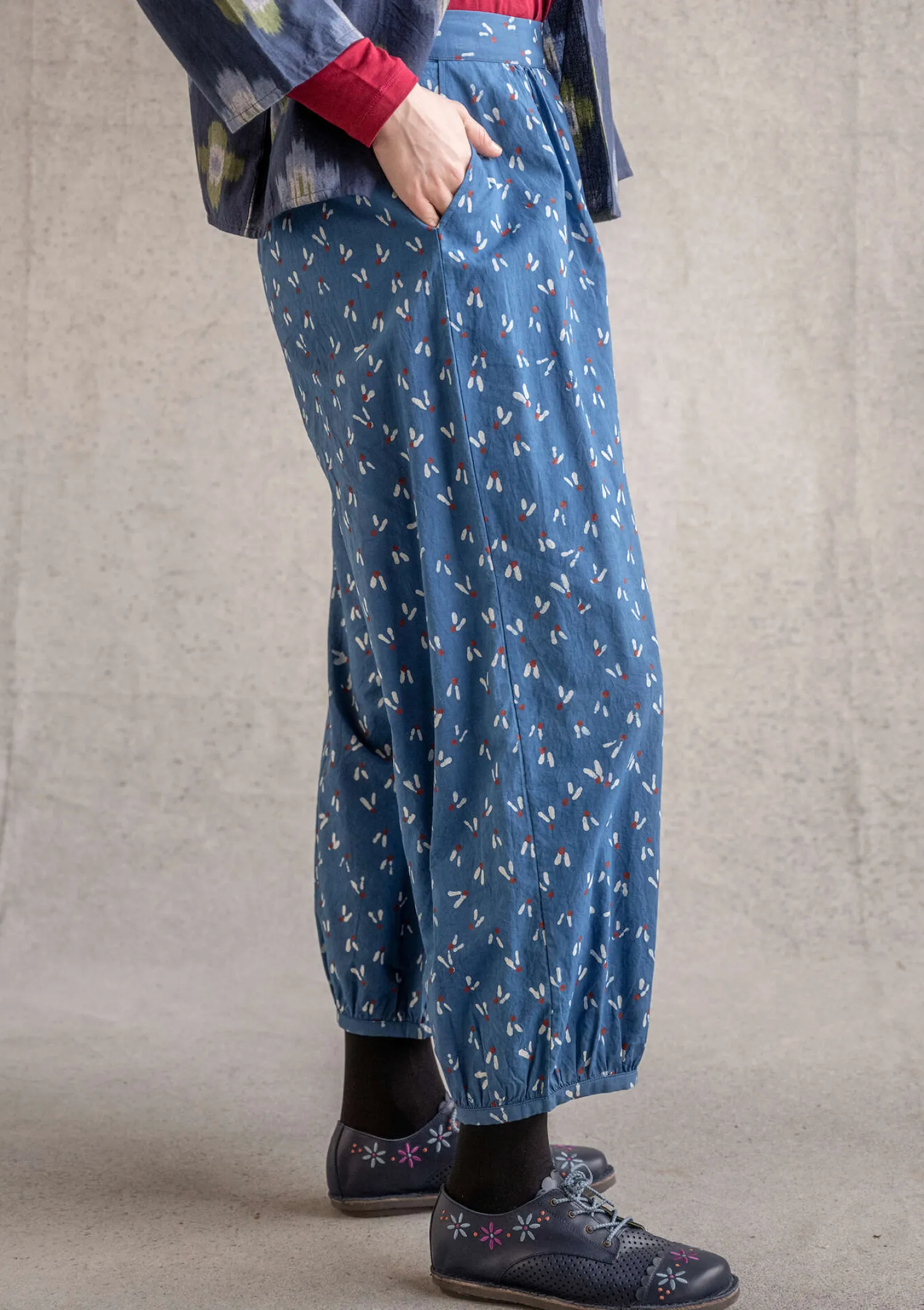 Flash Sale Gudrun Sjödén Hose „Mud“ aus Bio-Baumwollgewebe dunkelkashish