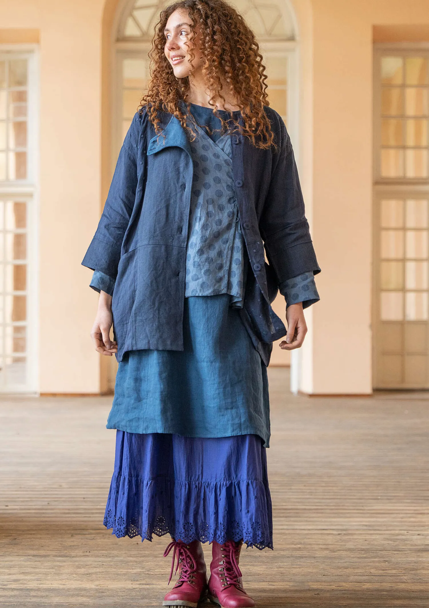 Outlet Gudrun Sjödén Jacke „Andante“ aus Leinen tinte