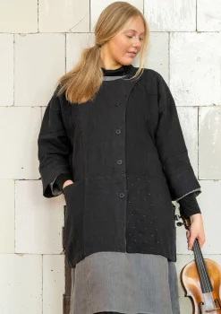 Flash Sale Gudrun Sjödén Jacke „Andante“ aus Leinen schwarz
