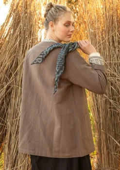 Store Gudrun Sjödén Jacke aus Leinen/Bio-Baumwolle leinenblau