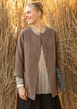 Flash Sale Gudrun Sjödén Jacke aus Leinen/Bio-Baumwolle leinenblau