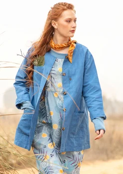 Fashion Gudrun Sjödén Jacke aus Leinen/Bio-Baumwolle leinenblau