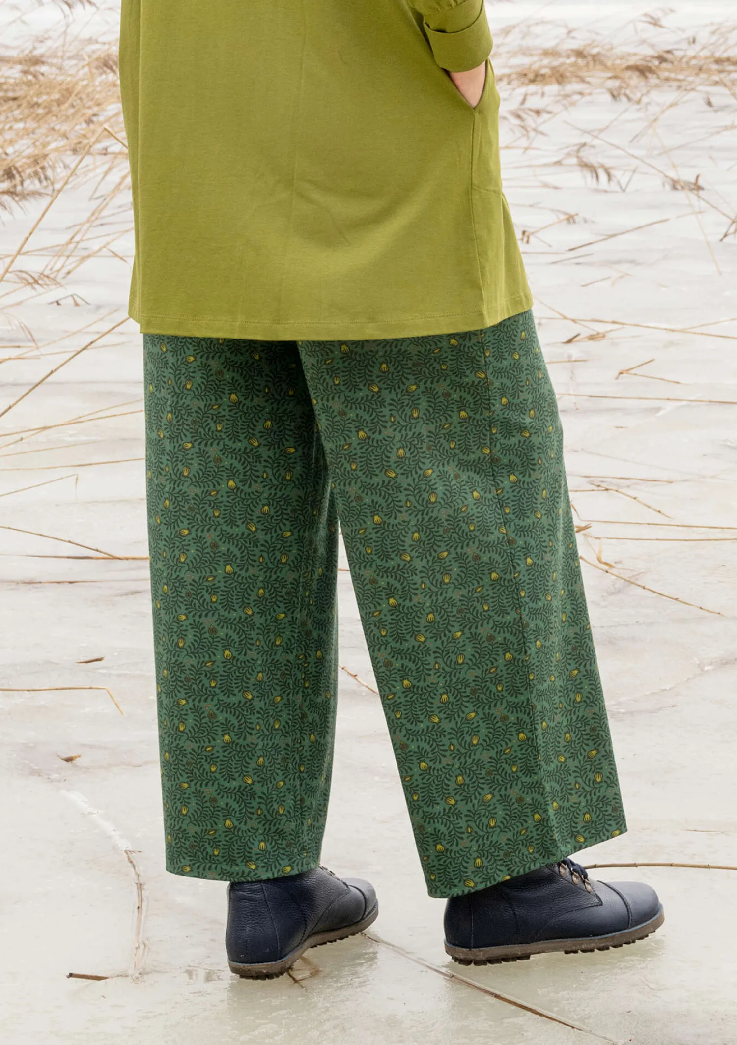 Hot Gudrun Sjödén Jerseyhose „Aurora“ aus Bio-Baumwolle/Modal/Elasthan dunkelaubergine