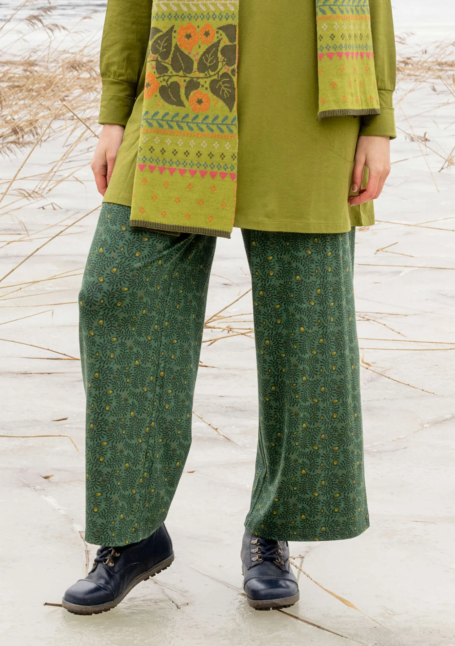 Best Gudrun Sjödén Jerseyhose „Aurora“ aus Bio-Baumwolle/Modal/Elasthan pfauengrün