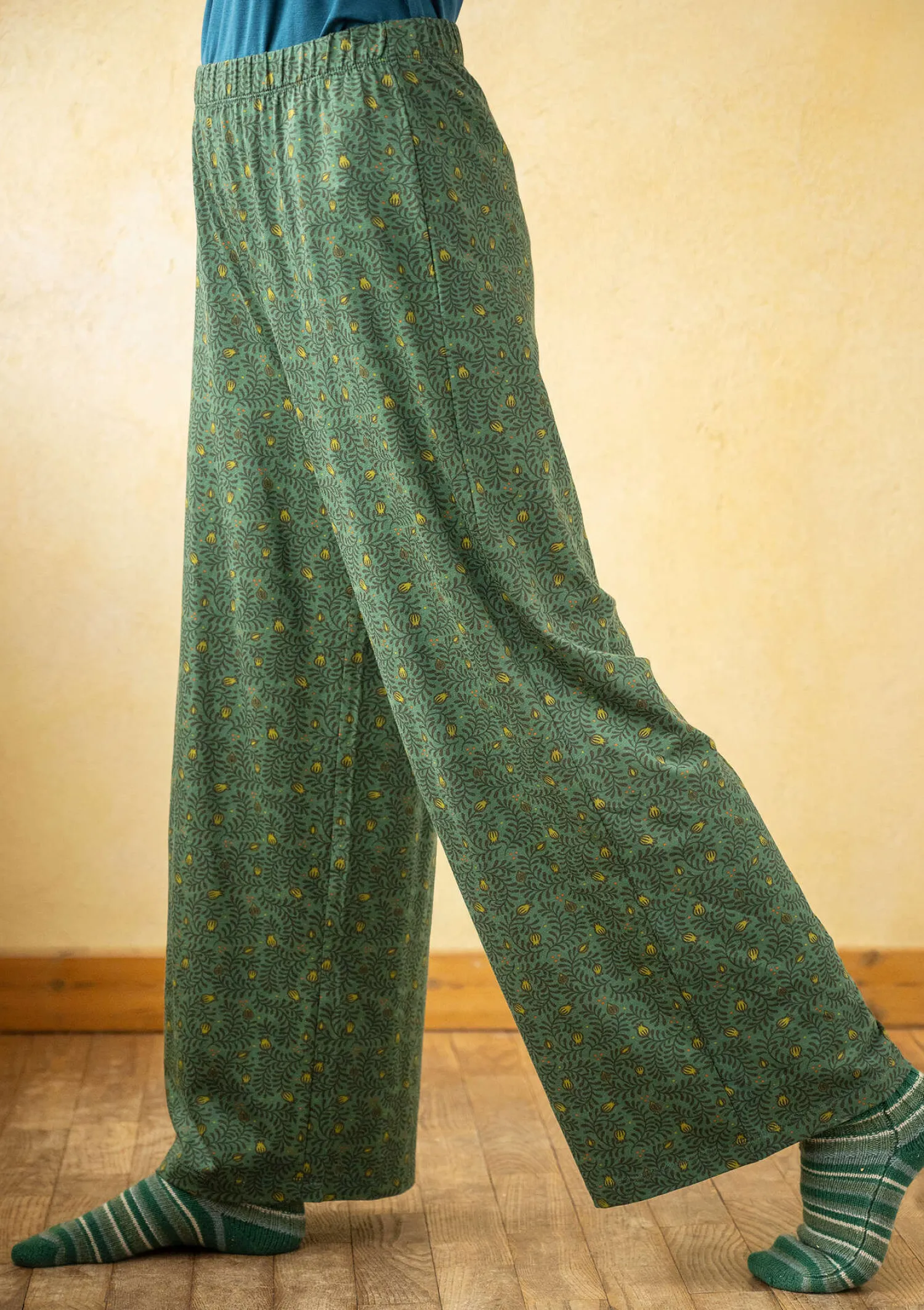Best Gudrun Sjödén Jerseyhose „Aurora“ aus Bio-Baumwolle/Modal/Elasthan pfauengrün