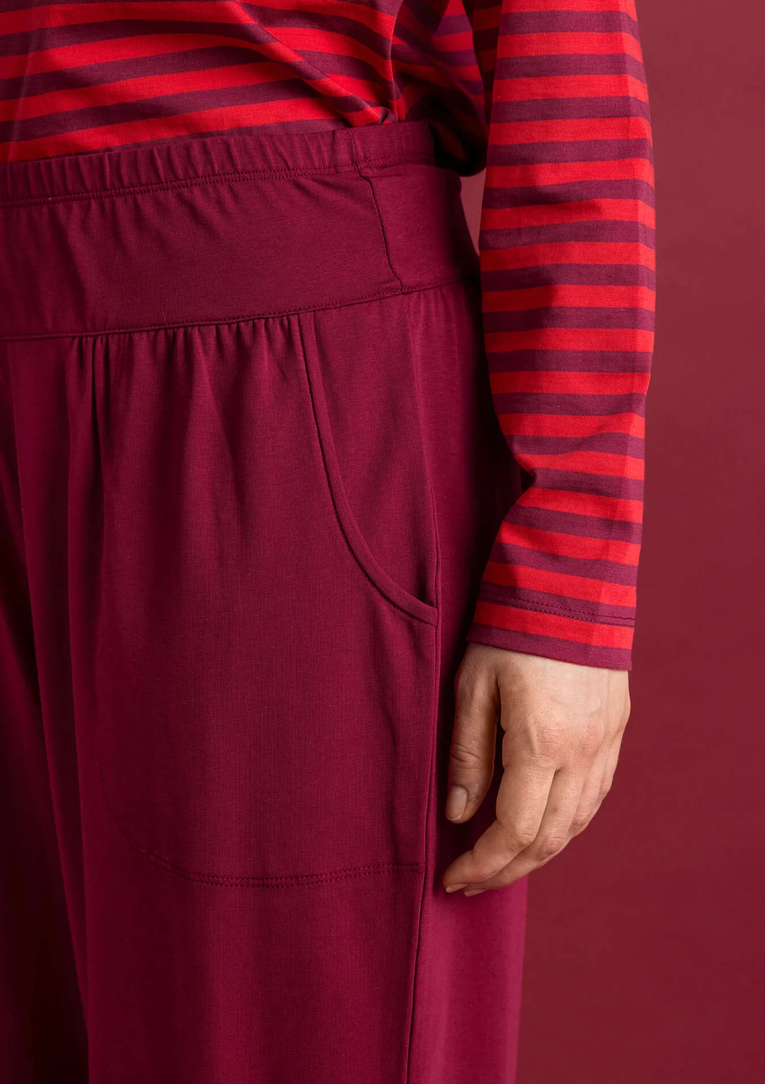 Outlet Gudrun Sjödén Jerseyhose aus Bio-Baumwolle/Elasthan dunkelgrün