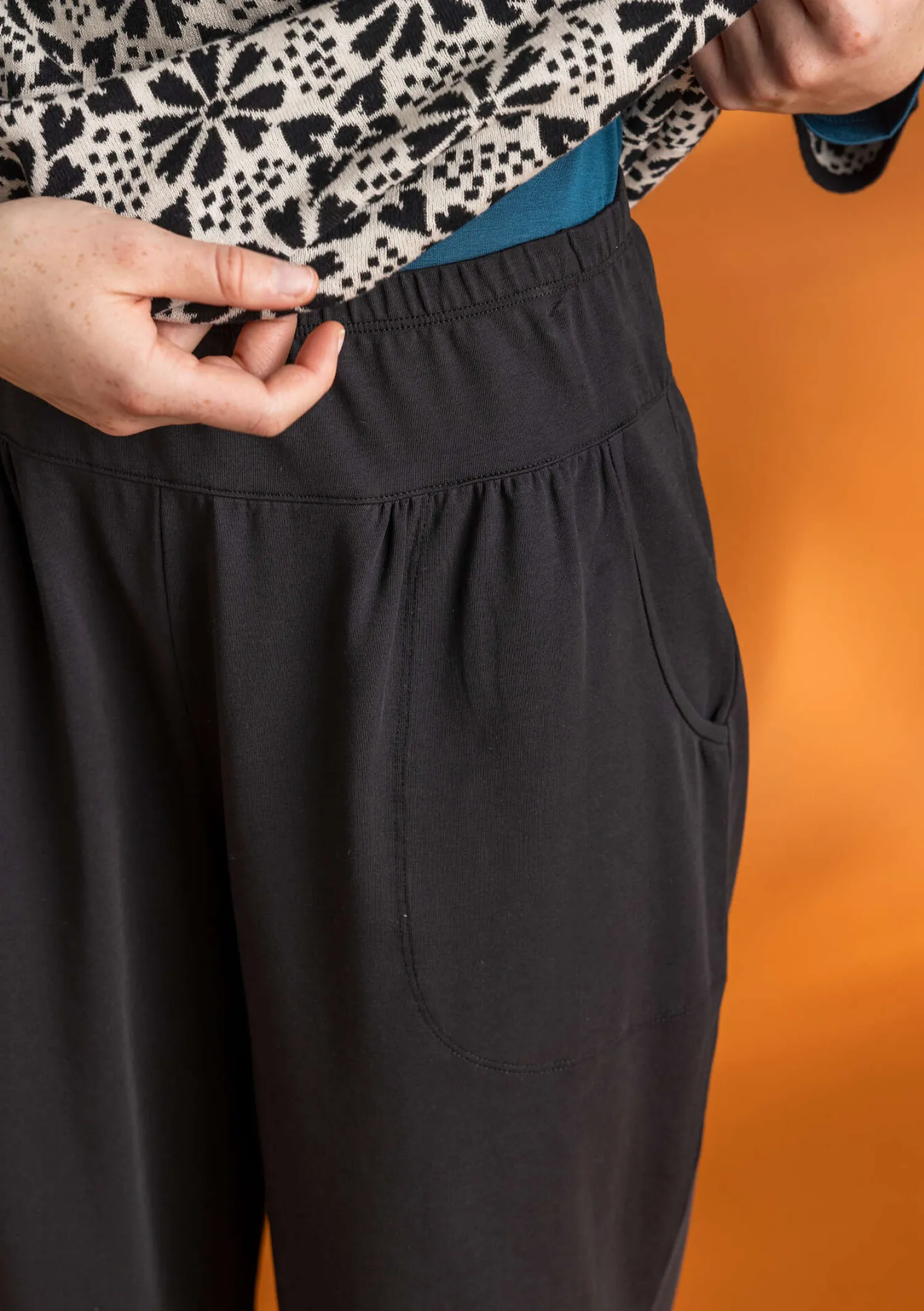 Outlet Gudrun Sjödén Jerseyhose aus Bio-Baumwolle/Elasthan dunkelgrün