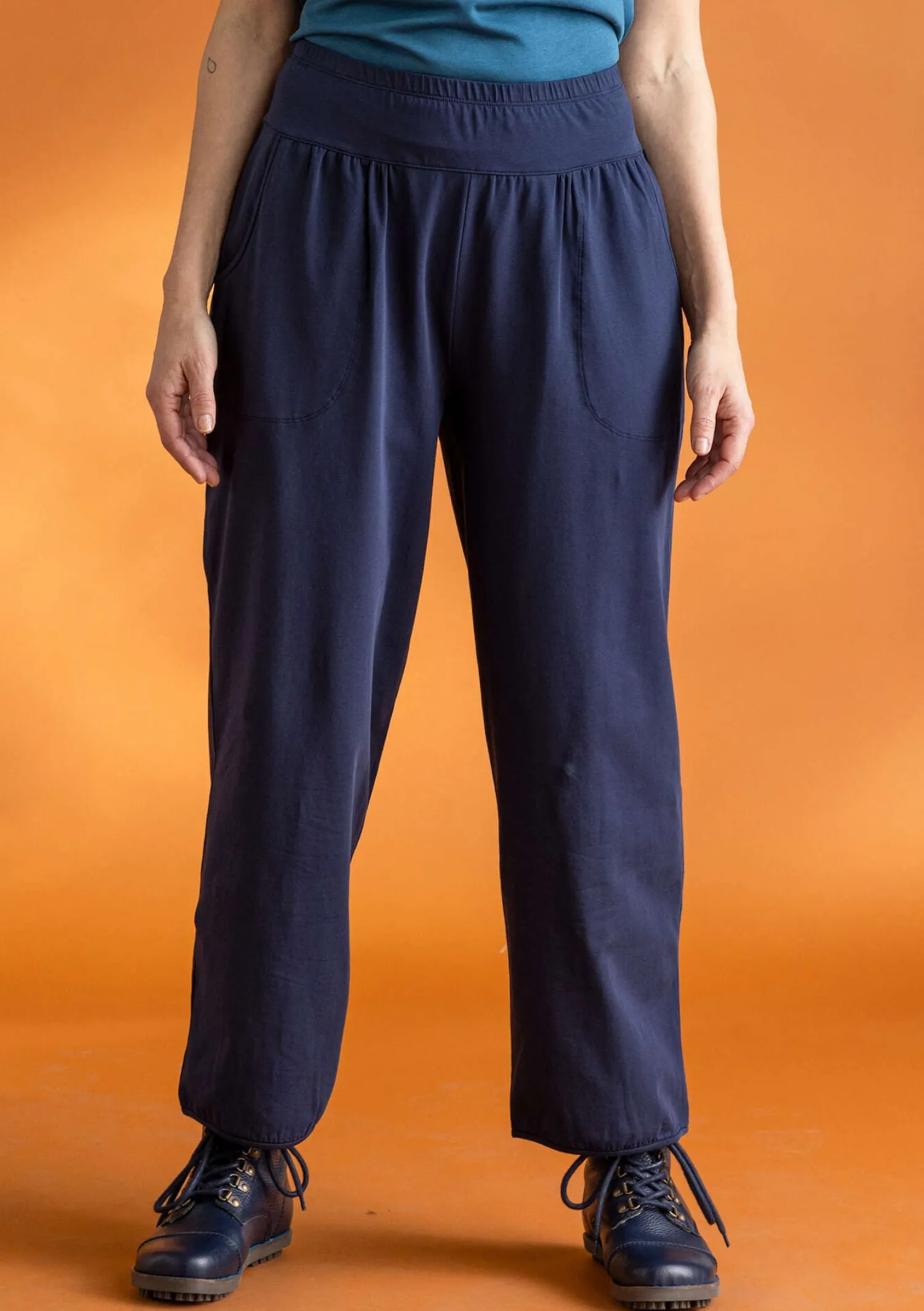 Outlet Gudrun Sjödén Jerseyhose aus Bio-Baumwolle/Elasthan dunkelgrün