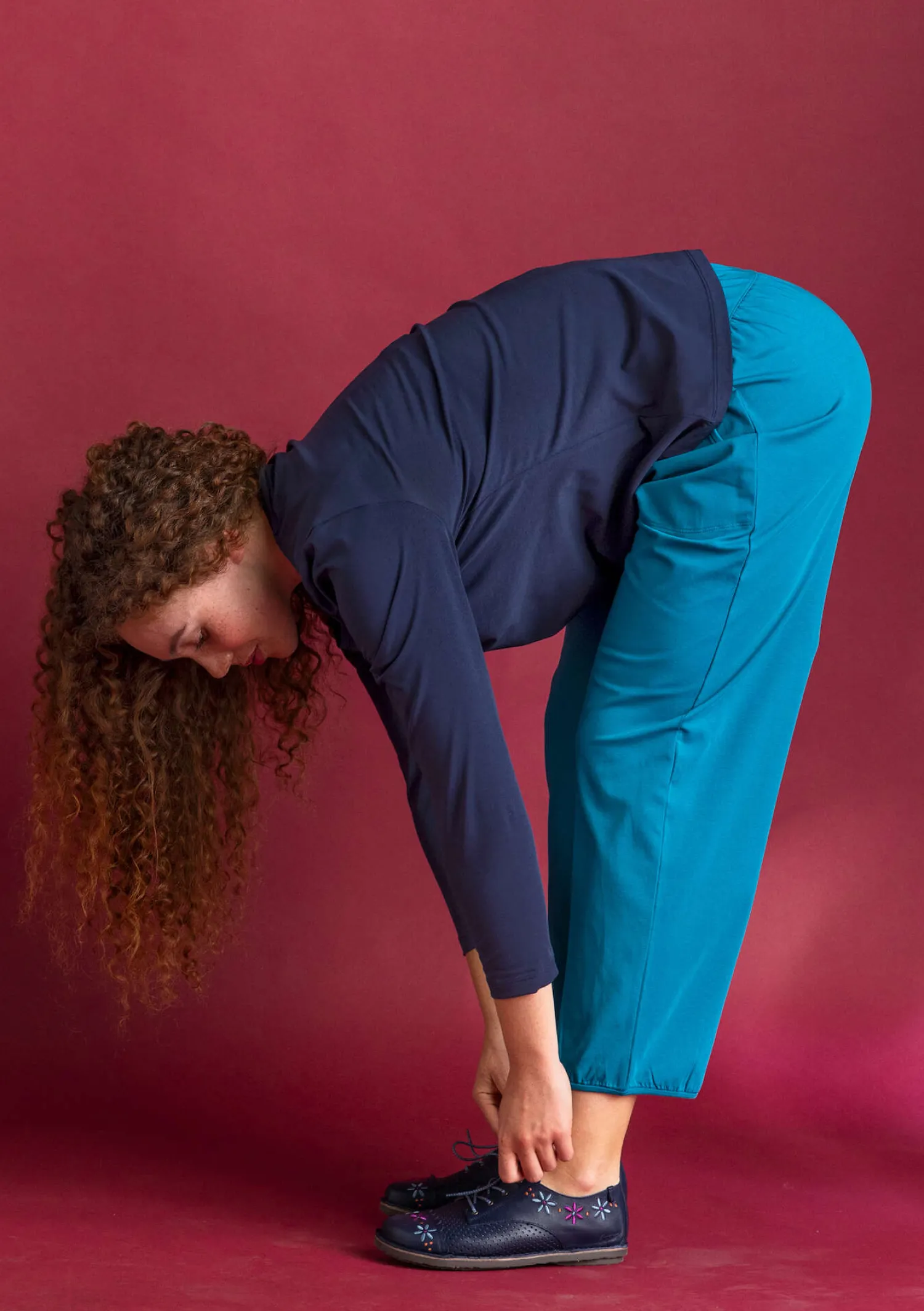 Outlet Gudrun Sjödén Jerseyhose aus Bio-Baumwolle/Elasthan dunkelgrün