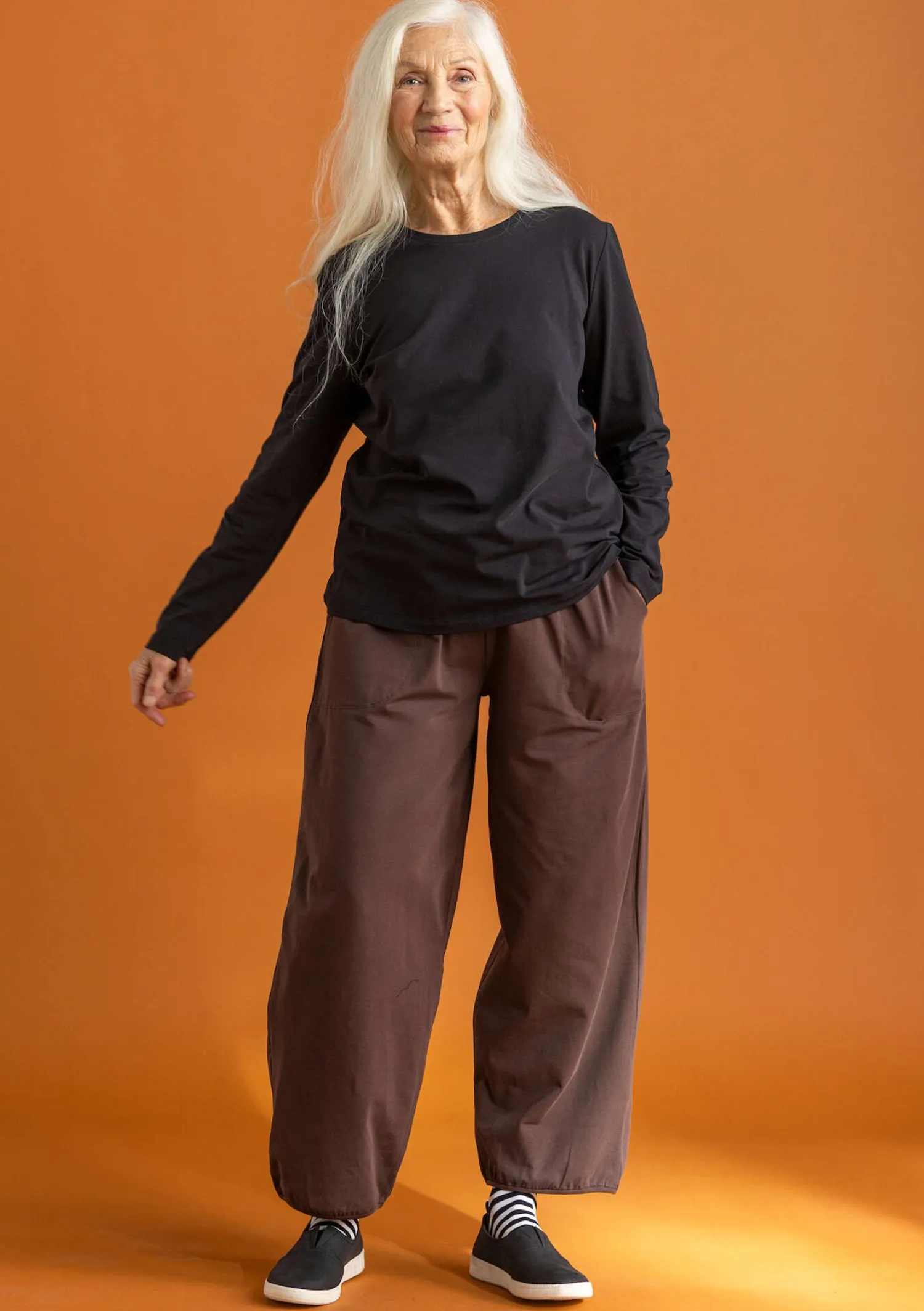 Outlet Gudrun Sjödén Jerseyhose aus Bio-Baumwolle/Elasthan dunkelgrün