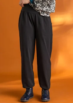 Outlet Gudrun Sjödén Jerseyhose aus Bio-Baumwolle/Elasthan dunkelgrün