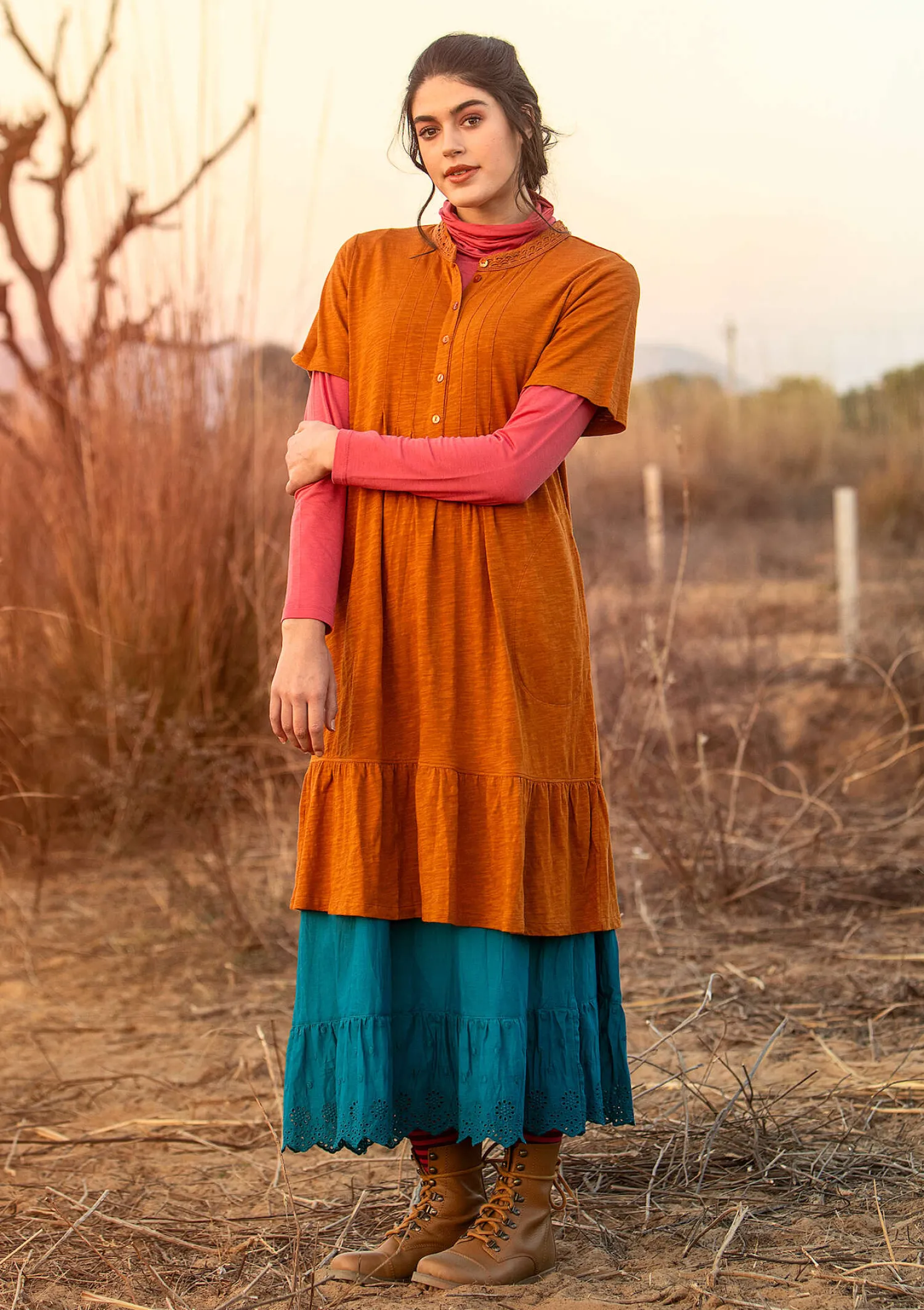 Flash Sale Gudrun Sjödén Jerseykleid aus Bio-Baumwolle lotusblau