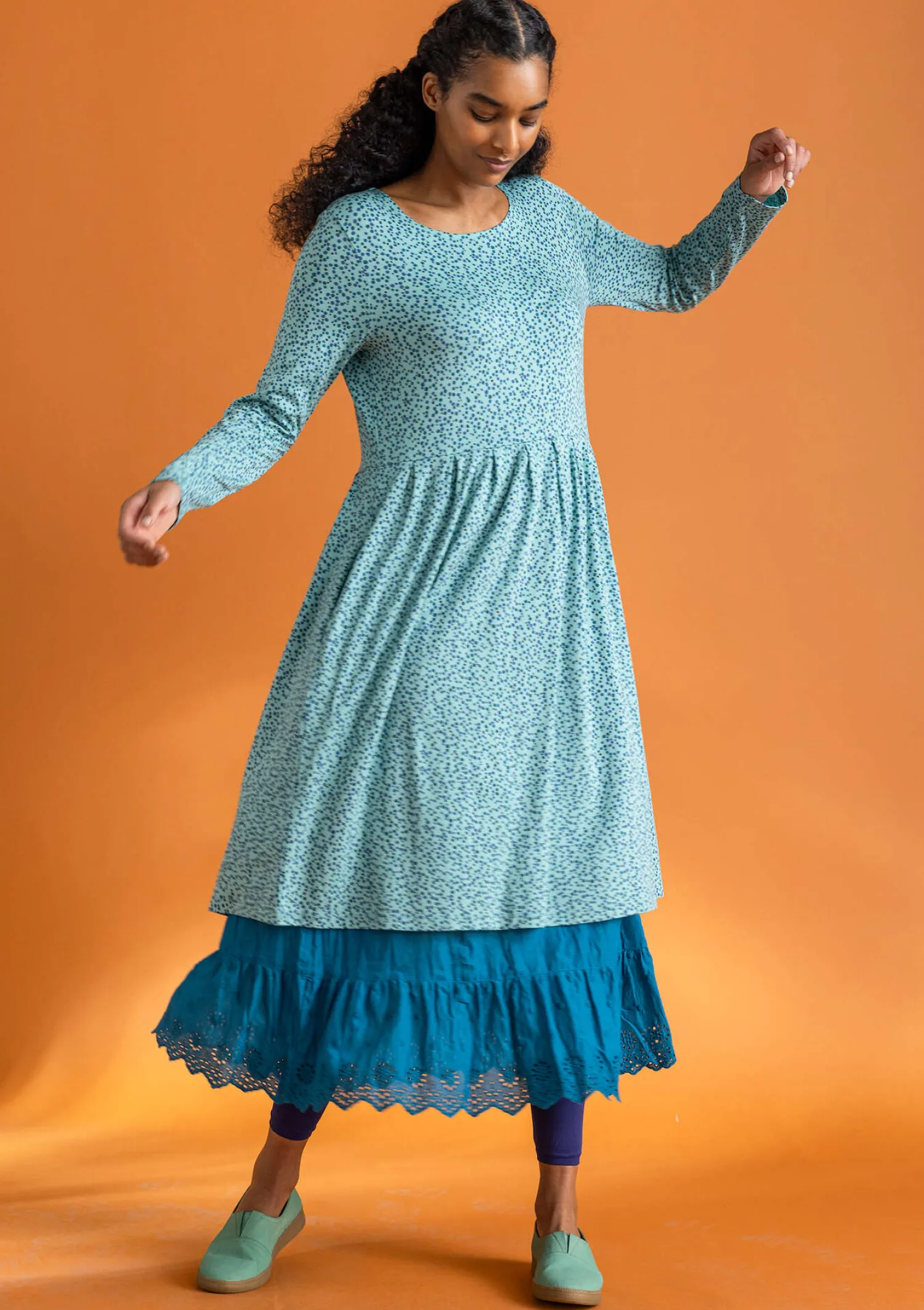 Online Gudrun Sjödén Jerseykleid „Helga“ aus Lyocell/Elasthan jade-gemustert