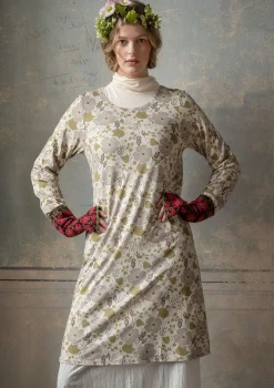 Store Gudrun Sjödén Jerseykleid „Höstanemone“ aus Bio-Baumwolle/Modal koralle
