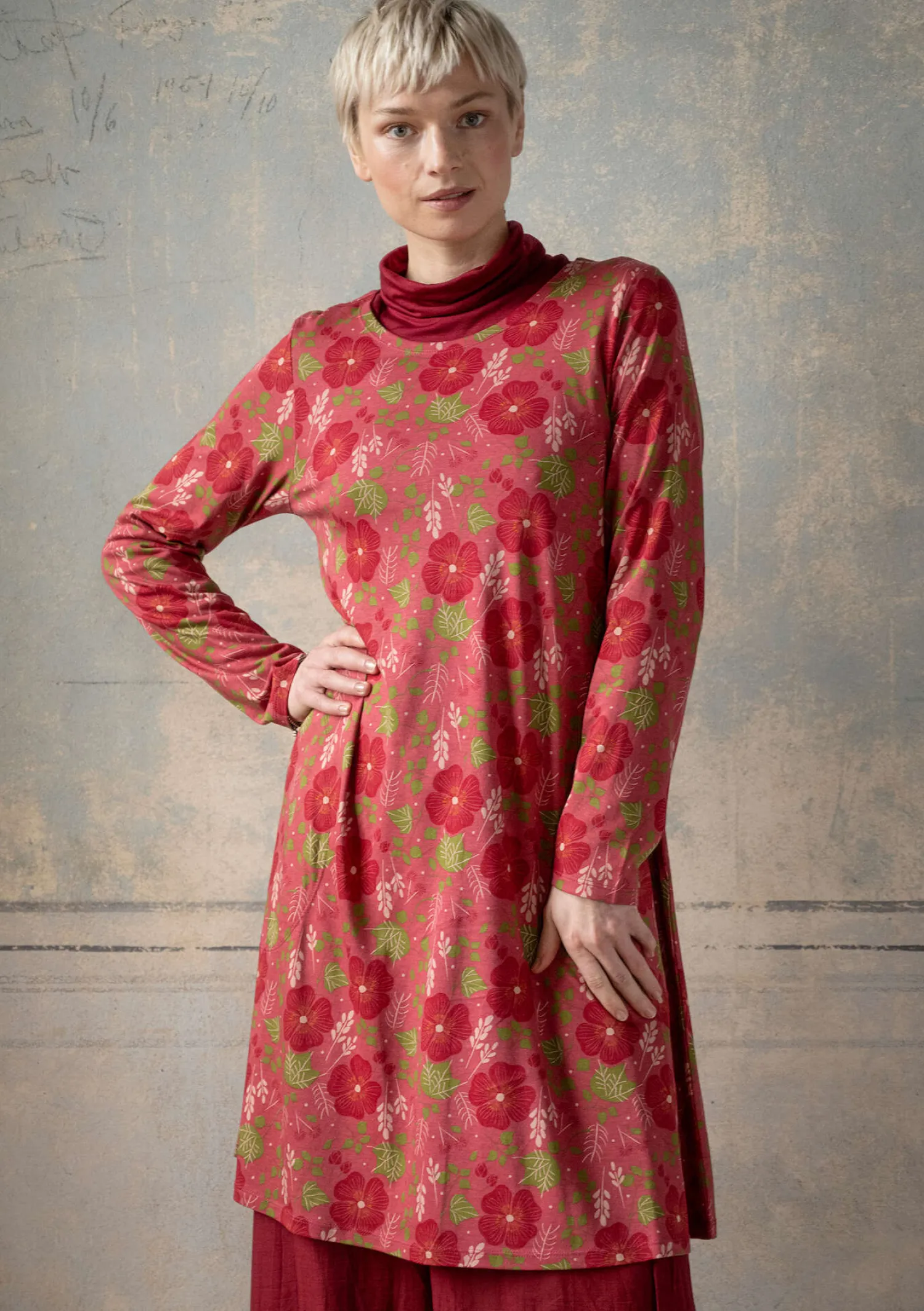 Shop Gudrun Sjödén Jerseykleid „Höstanemone“ aus Bio-Baumwolle/Modal schwarz