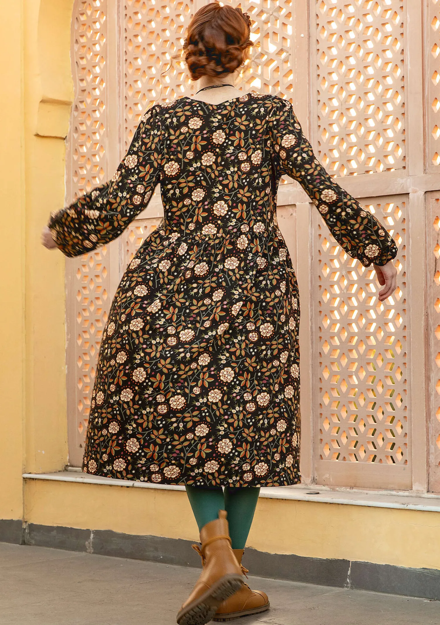 Best Gudrun Sjödén Jerseykleid „Nyponros“ aus Bio-Baumwolle/Modal cassis