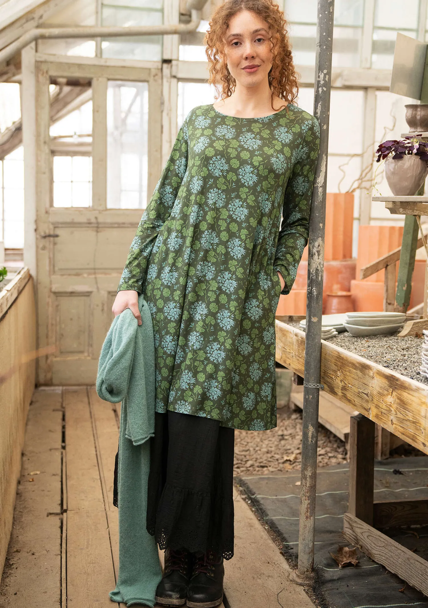 New Gudrun Sjödén Jerseykleid „Pelargon“ aus Lyocell/Elasthan schwarz