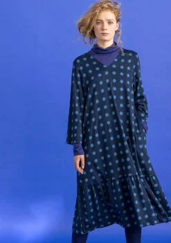 Cheap Gudrun Sjödén Jerseykleid „Tyra“ aus Bio-Baumwolle/Modal malachit-gemustert