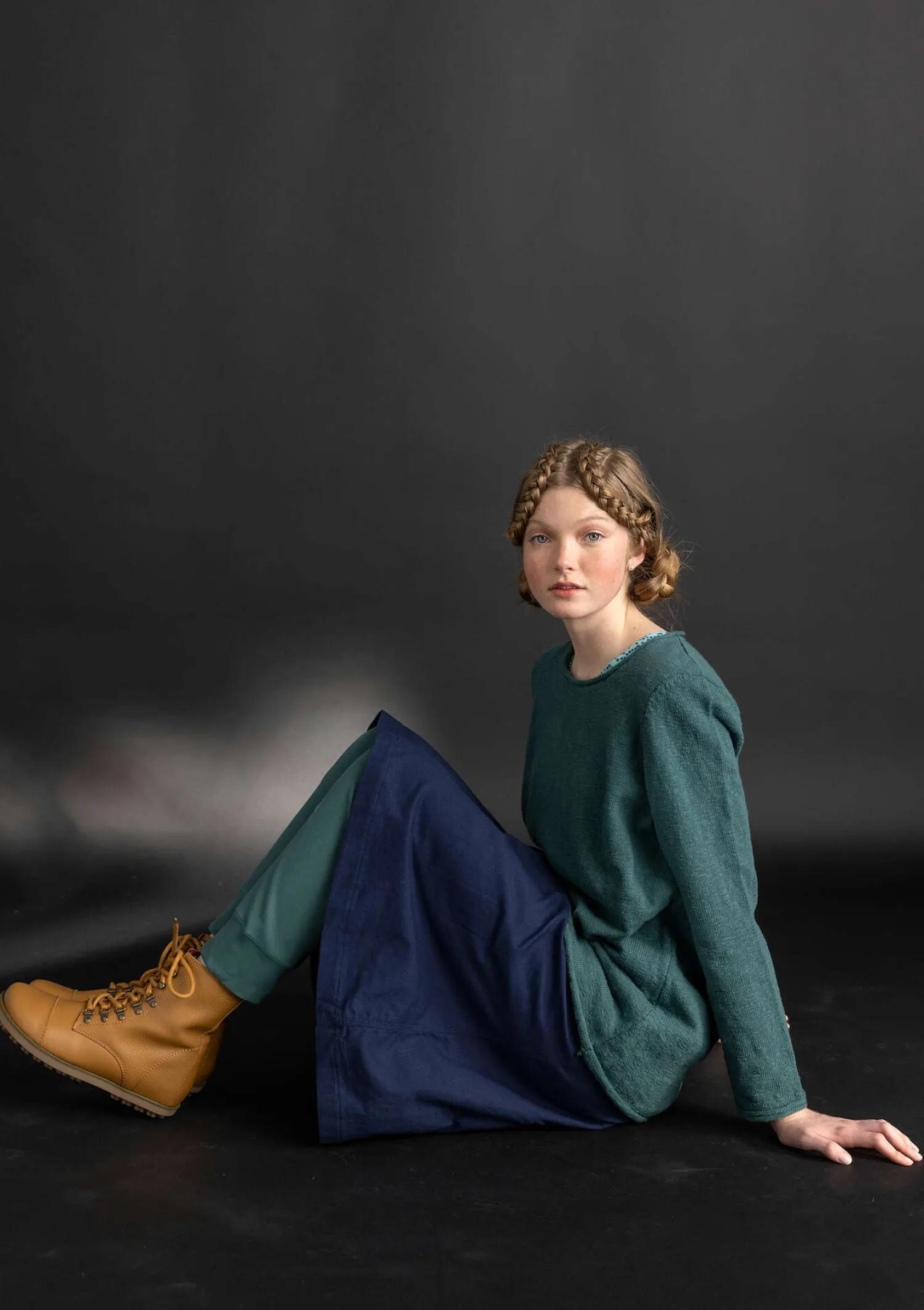 Best Gudrun Sjödén Jerseyleggings aus Bio-Baumwollripp indigoblau