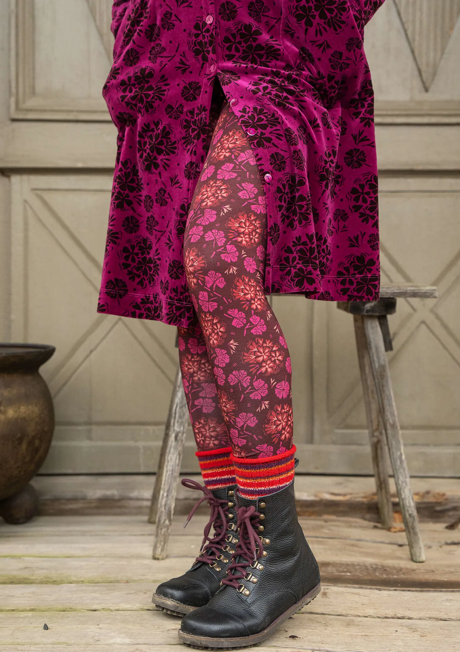 Clearance Gudrun Sjödén Jerseyleggings „Pelargon“ aus Lyocell/Elasthan schwarz