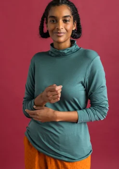 Store Gudrun Sjödén Jersey-Rollkragenshirt aus Lyocell/Elasthan opalgrün