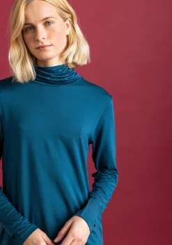 Outlet Gudrun Sjödén Jersey-Rollkragenshirt aus Lyocell/Elasthan veilchen