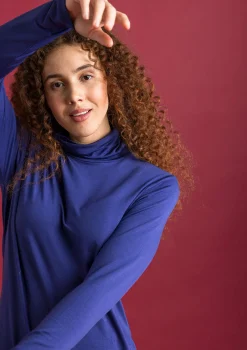 Store Gudrun Sjödén Jersey-Rollkragenshirt aus Lyocell/Elasthan olivenöl