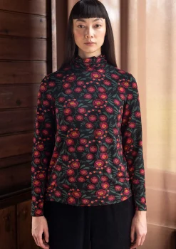 Cheap Gudrun Sjödén Jersey-Rollkragenshirt „Dagny“ aus Lyocell/Elasthan schwarz