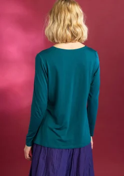 Best Gudrun Sjödén Jerseyshirt „Helga“ aus Lyocell/Elasthan koralle/gemustert