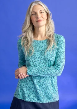 Cheap Gudrun Sjödén Jerseyshirt „Helga“ aus Lyocell/Elasthan feder-gemustert