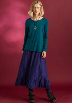 Sale Gudrun Sjödén Jerseyshirt „Helga“ aus Lyocell/Elasthan koralle/gemustert