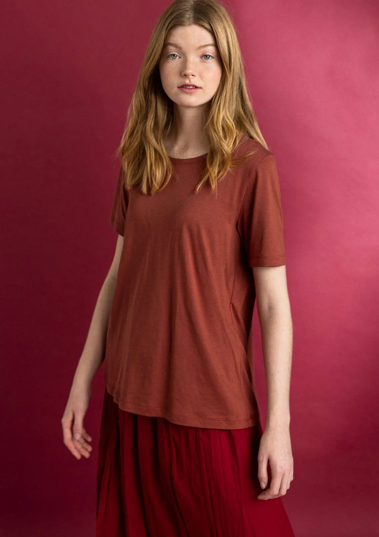 Best Gudrun Sjödén Jerseyshirt „Tyra“ aus Bio-Baumwolle/Modal malachit-gemustert