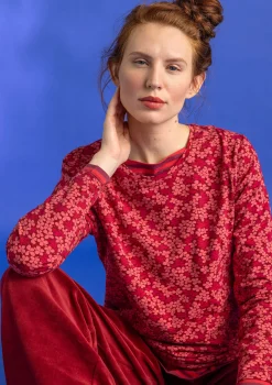 New Gudrun Sjödén Jerseyshirt „Ylva“ aus Bio-Baumwolle/Elasthan feder