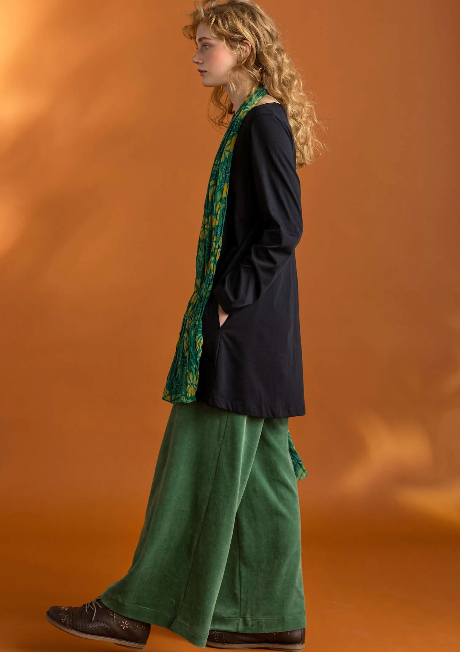 Sale Gudrun Sjödén Jerseytunika „Tyra“ aus Bio-Baumwolle/Modal malachit-gemustert