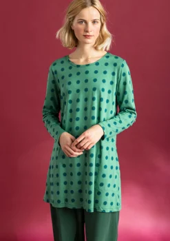 Sale Gudrun Sjödén Jerseytunika „Tyra“ aus Bio-Baumwolle/Modal malachit-gemustert