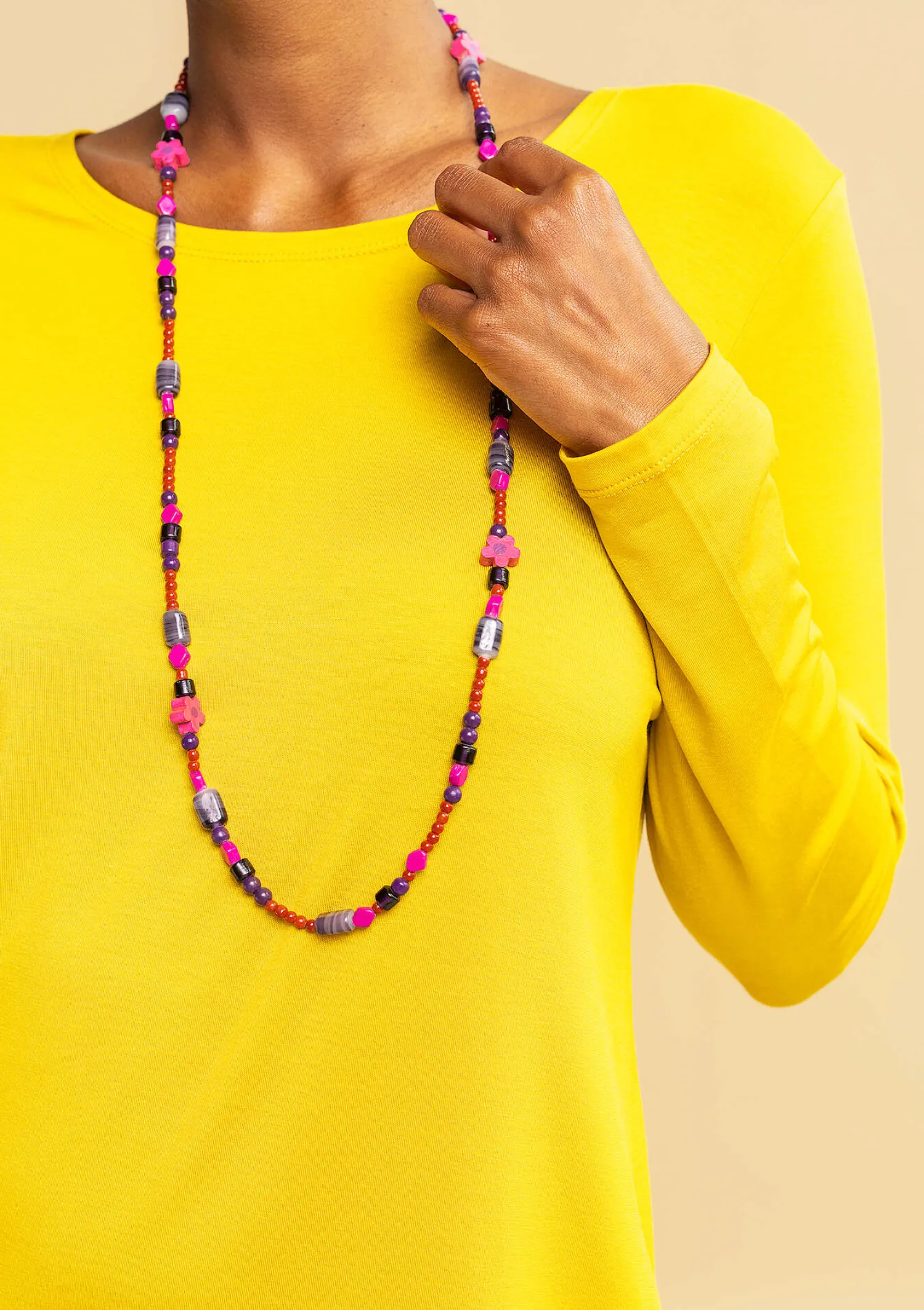 Flash Sale Gudrun Sjödén Kette „Jane“ aus Recycling-Glasperlen lupine