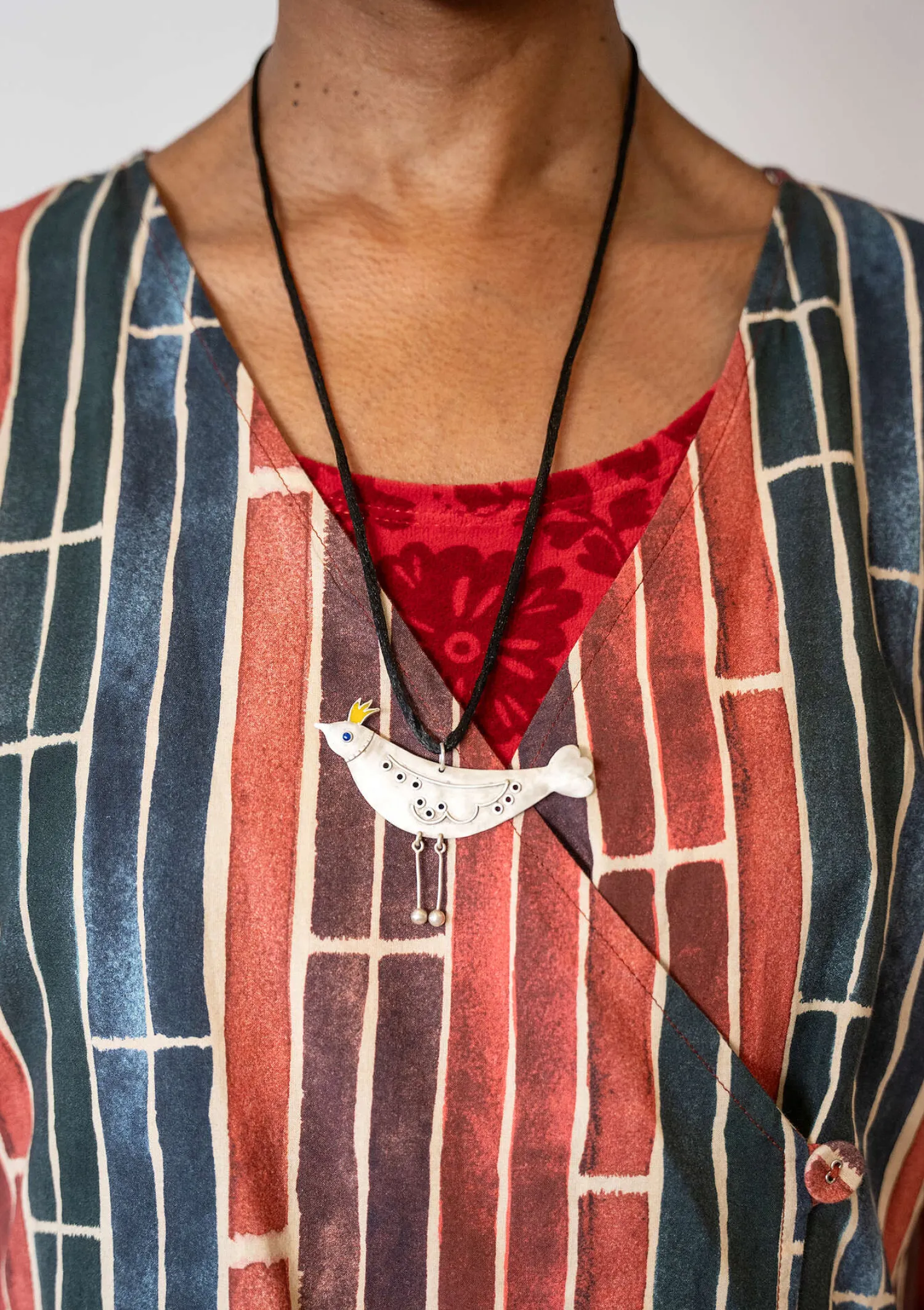 Store Gudrun Sjödén Kettenanhänger „Bird“ aus silber