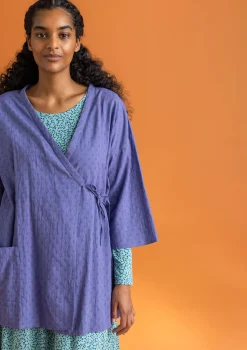 Best Gudrun Sjödén Kimono aus Bio-Baumwolldobby opalgrün