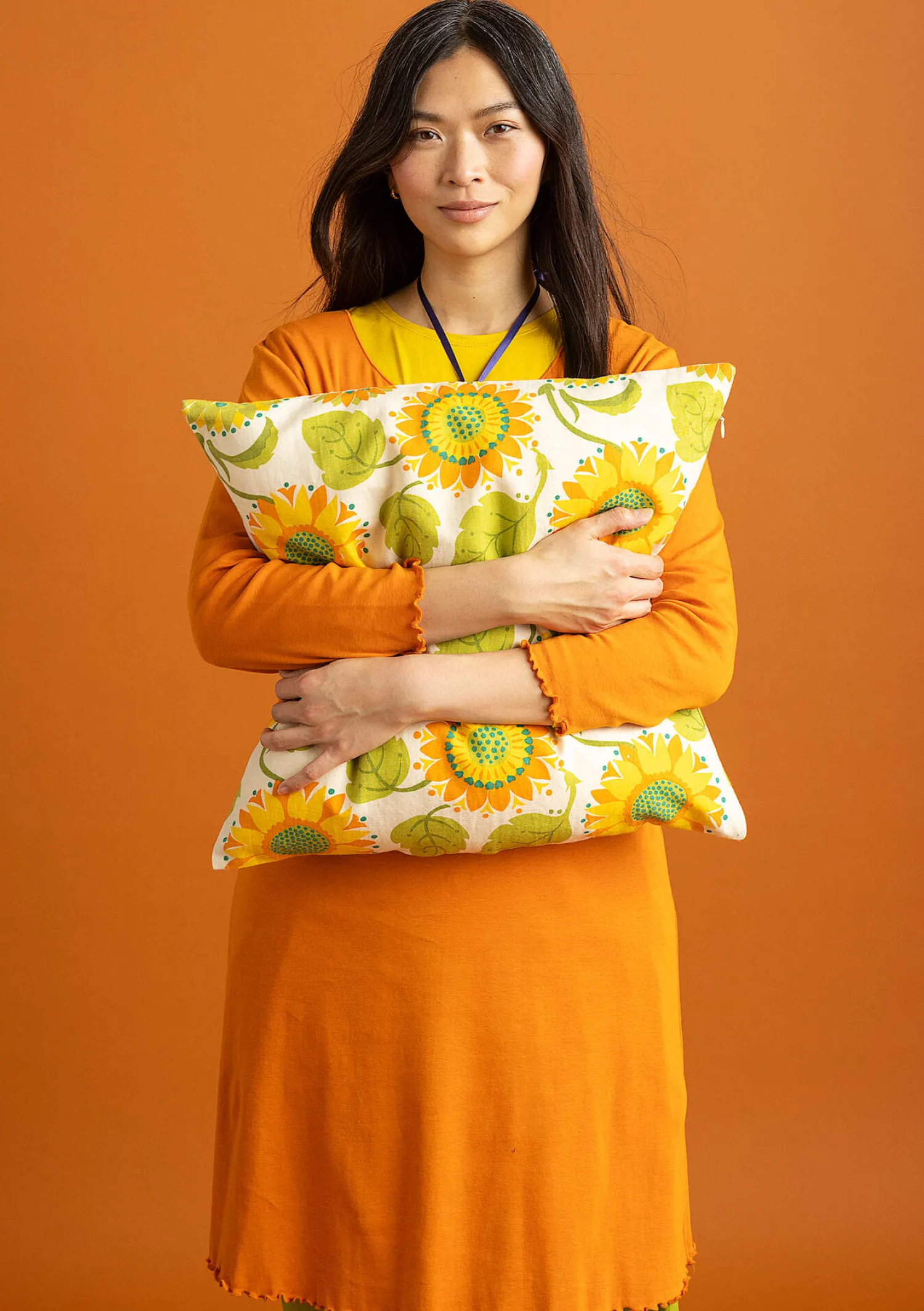 Online Gudrun Sjödén Kissenhülle „Sunflower“ aus Bio-Baumwolle/Leinen hellsand