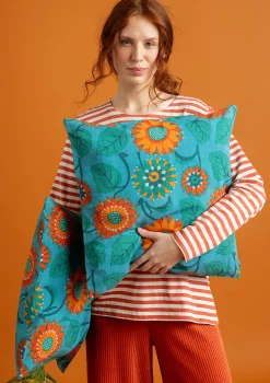 Online Gudrun Sjödén Kissenhülle „Sunflower“ aus Bio-Baumwolle/Leinen hellsand