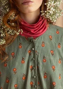 Hot Gudrun Sjödén Kleid „Asta“ aus Bio-Baumwollgewebe indigogrün
