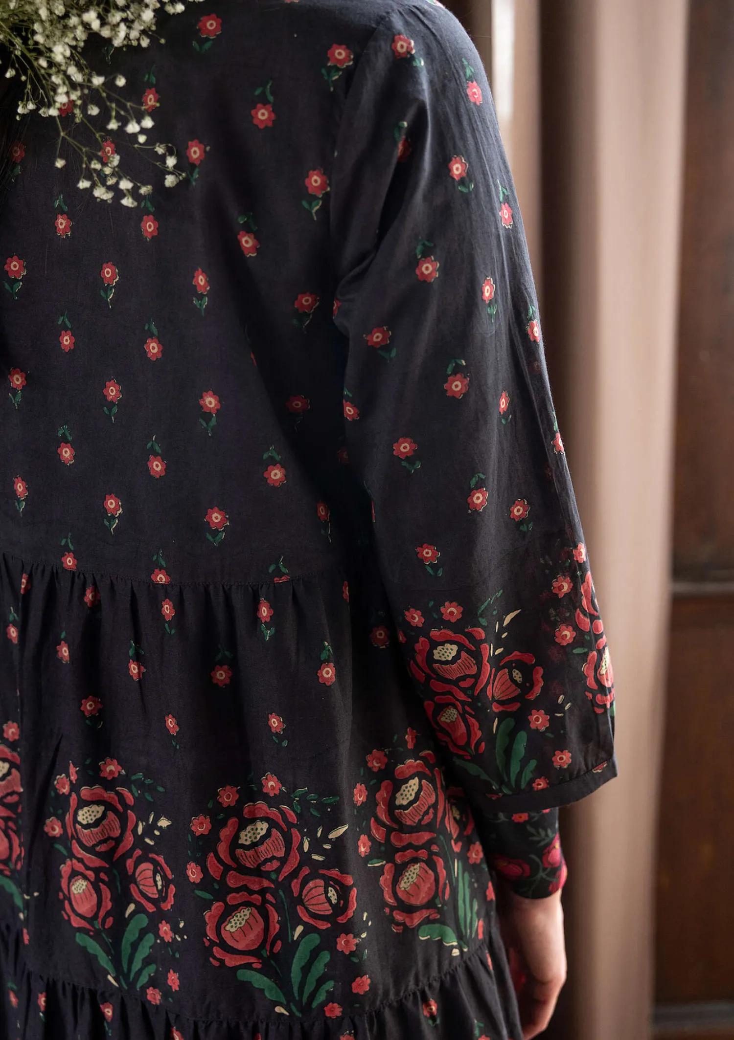 Hot Gudrun Sjödén Kleid „Asta“ aus Bio-Baumwollgewebe indigogrün