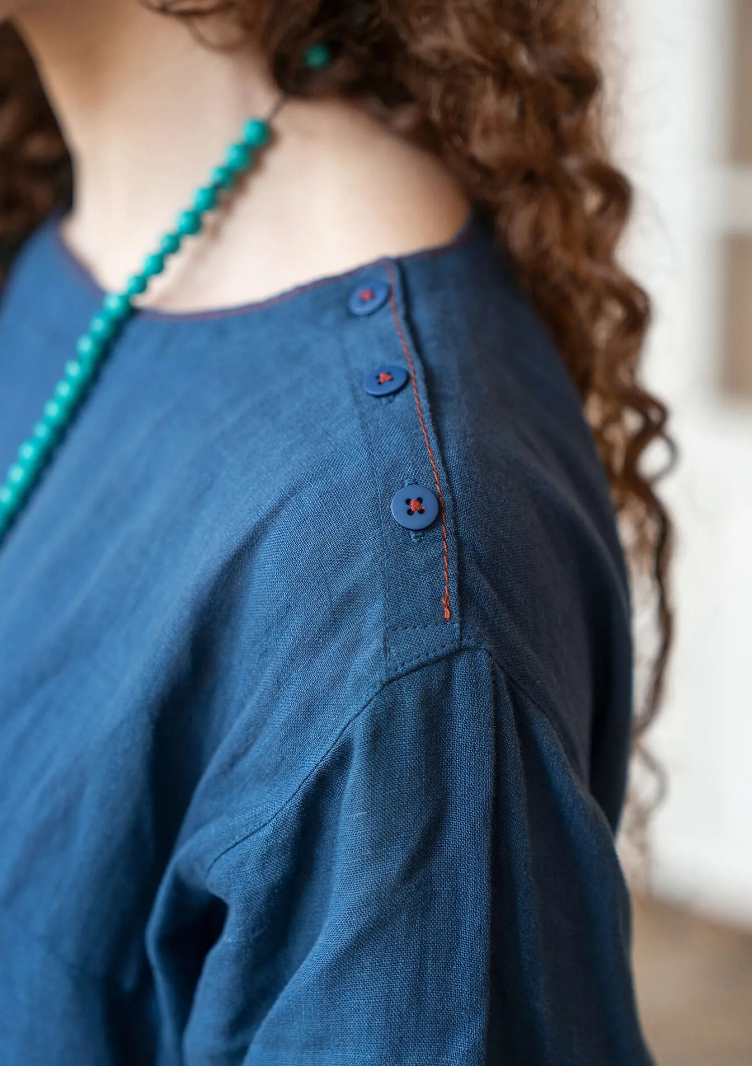 Cheap Gudrun Sjödén Kleid aus Leinengewebe indigo