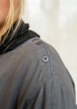 Cheap Gudrun Sjödén Kleid aus Leinengewebe grafit