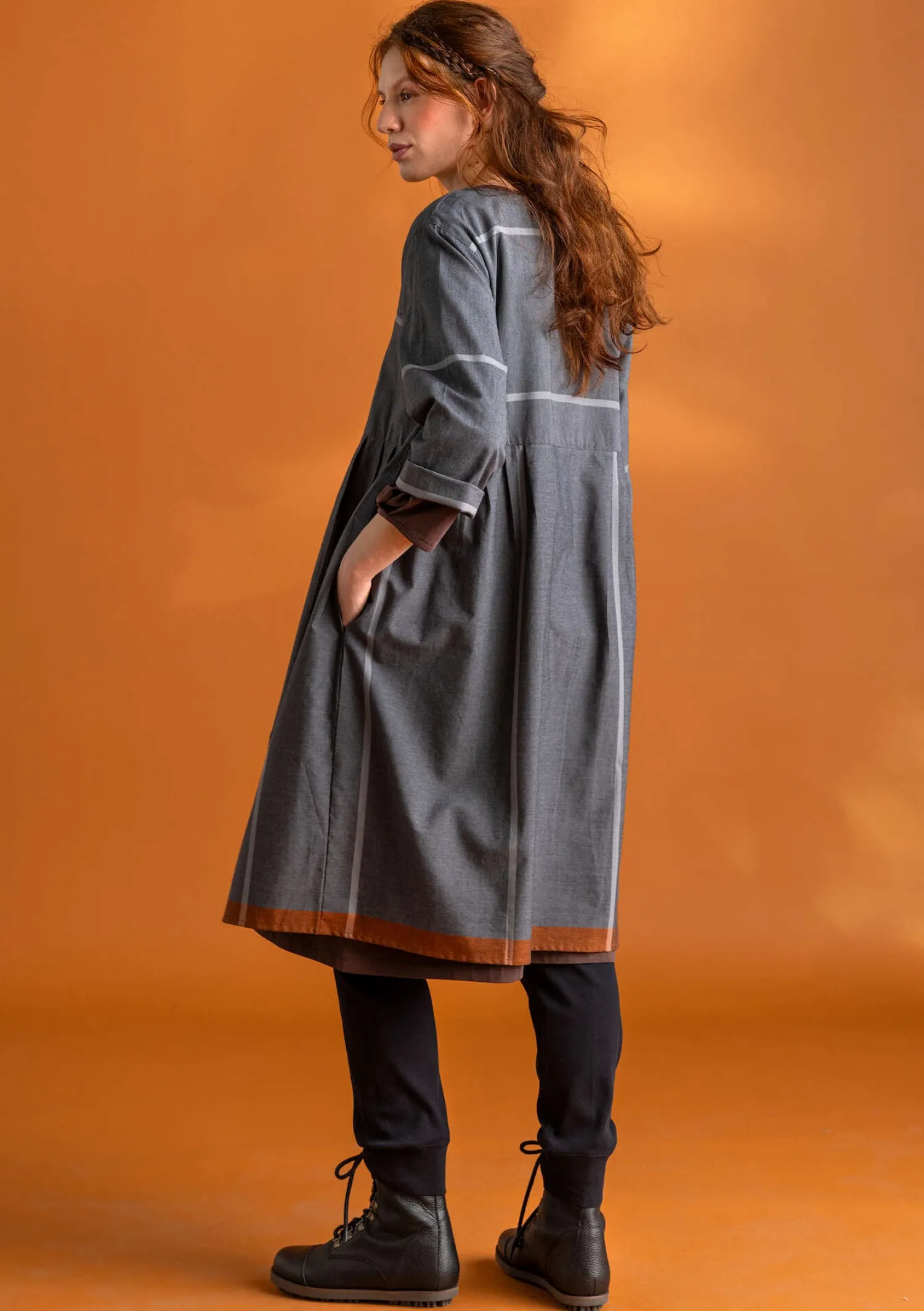 New Gudrun Sjödén Kleid „Ava” aus Bio-Baumwollgewebe schwarz