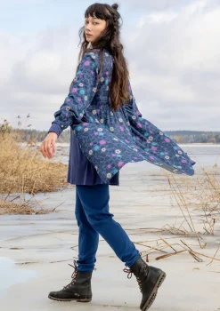 Best Sale Gudrun Sjödén Kleid „Borealis“ aus Bio-Baumwollgewebe zartindigo