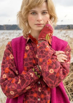 Hot Gudrun Sjödén Kleid „Borealis“ aus Bio-Baumwollgewebe thuja
