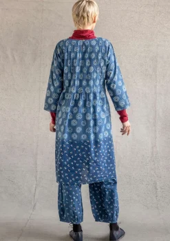 Flash Sale Gudrun Sjödén Kleid „Clay“ aus Bio-Baumwollgewebe indigo
